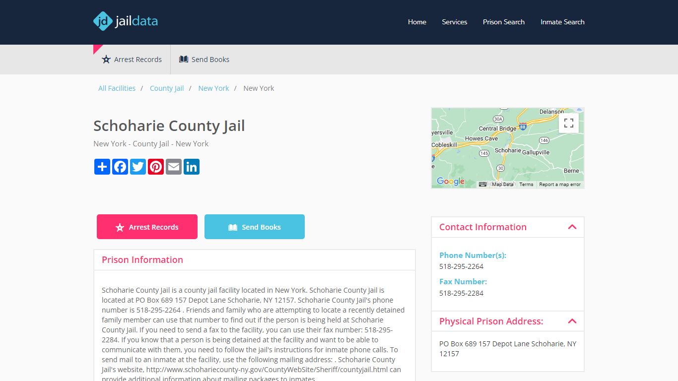 Schoharie County Jail Inmate Search and Prisoner Info - Schoharie, NY